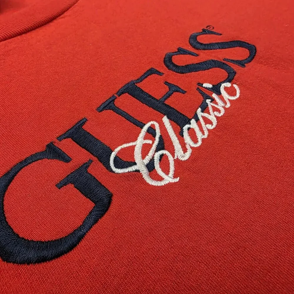 Vintage Guess Shirt Mens Large Classic Embroidered Made USA 90s Tee Streetwear - Picture 12 of 16